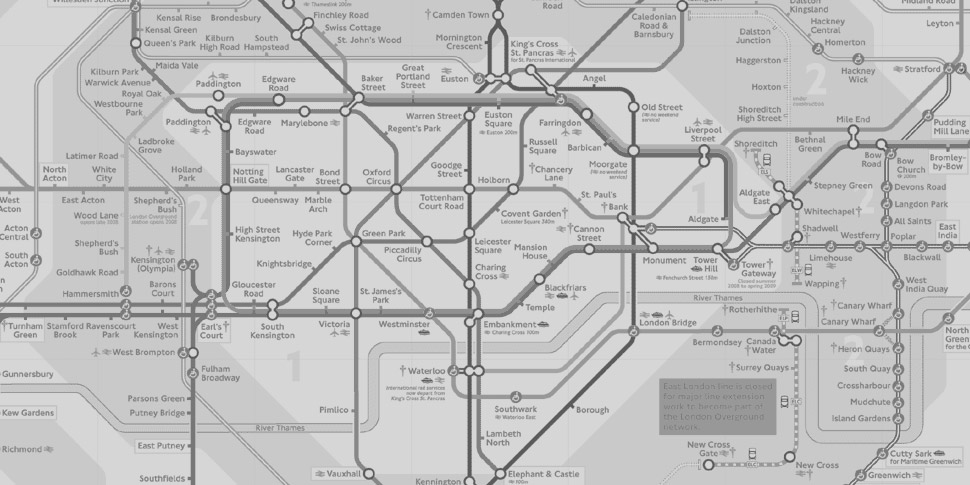 The London tube map